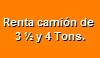 Renta Camin de 3  y 4 Tons.